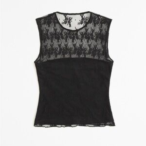 Abercrombie Black Lace Shell Top